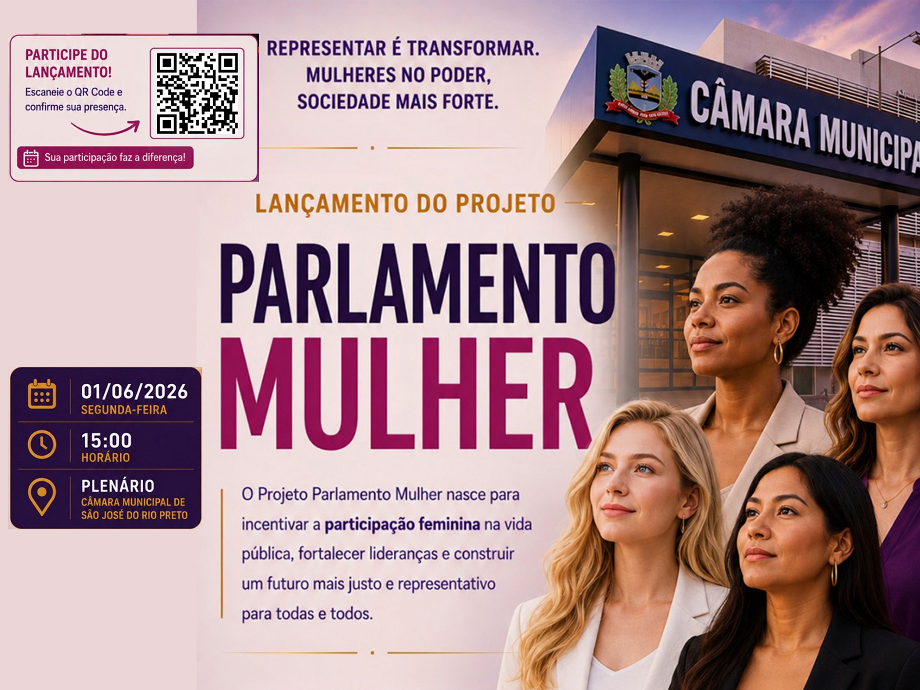 Escola do Legislativo lança o Parlamento Mulher