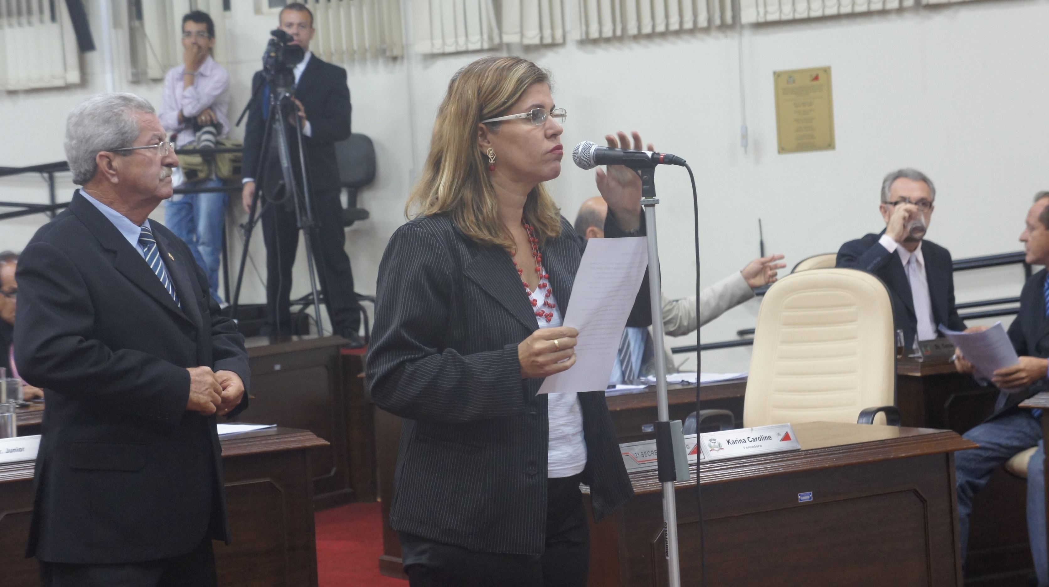 A vereadora Celi Regina durante Sessão Ordinária