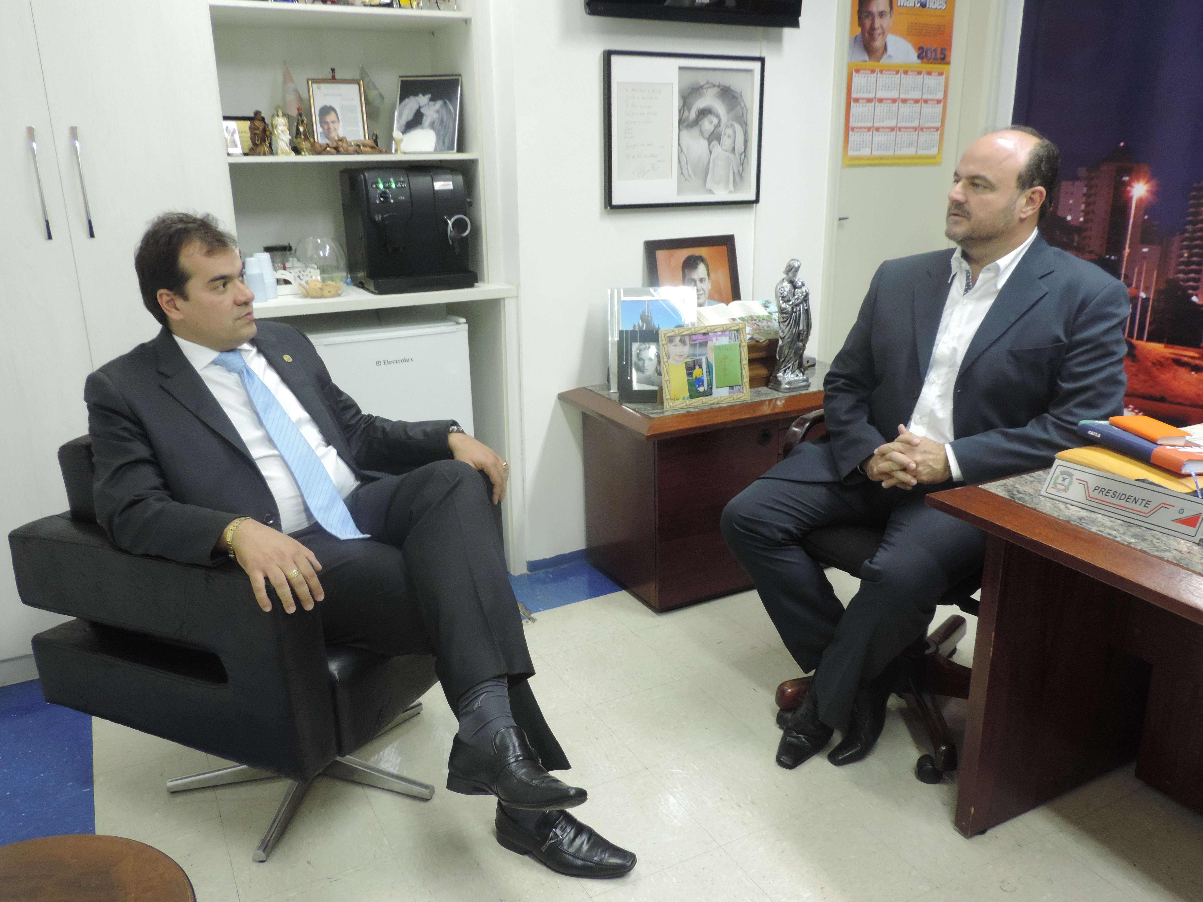 Presidente Fábio Marcondes recebeu o deputado em gabinete